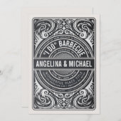 レトロ クラシック BBQ ウェディング 招待状 (正面/裏面)