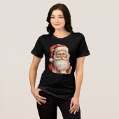 レトロ クリスマス サンタクロース トライブレンドＴシャツ (正面全面)