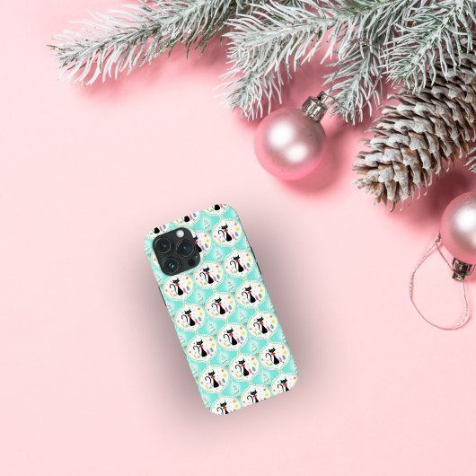 レトロ クリスマス シャム猫オジー Case-Mate iPhoneケース