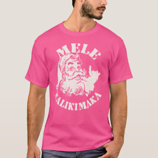 レトロ クリスマス メレカリキマカ サンタクロース シャカ Tシャツ