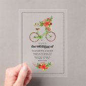 レトロ クリスマス 自転車 ホリデー ウェディング アクリル招待状 (インサイチュ (ポータブル))