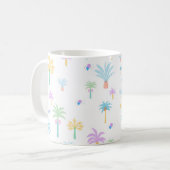 レトロ グラフィック ヤシの木 コーヒーマグカップ (正面左)