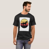 レトロ グラフィック 馬好き 馬術ライダー 馬 Tシャツ (正面フル)