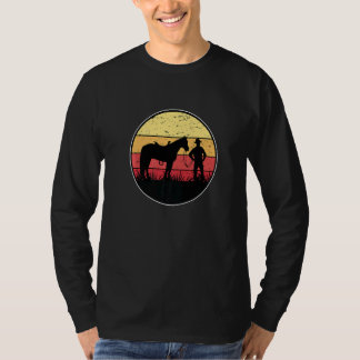 レトロ グラフィック 馬好き 馬術ライダー 馬 Tシャツ