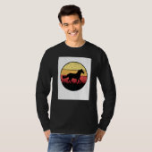 レトロ グラフィック 馬好き 馬術ライダー 馬 Tシャツ (正面フル)