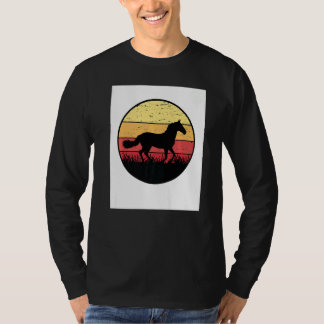 レトロ グラフィック 馬好き 馬術ライダー 馬 Tシャツ