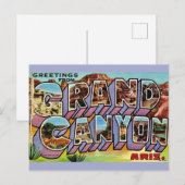 レトロ グランドキャニオン ポストカード (正面/裏面)