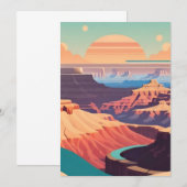 レトロ - グランドキャニオン 招待状 (正面/裏面)