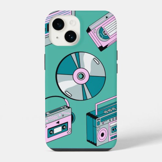 レトロ グリーン携帯ケース iPhoneケース (裏面)