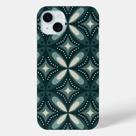 レトロ グリーン シェイプ Case-Mate iPhoneケース (裏面)