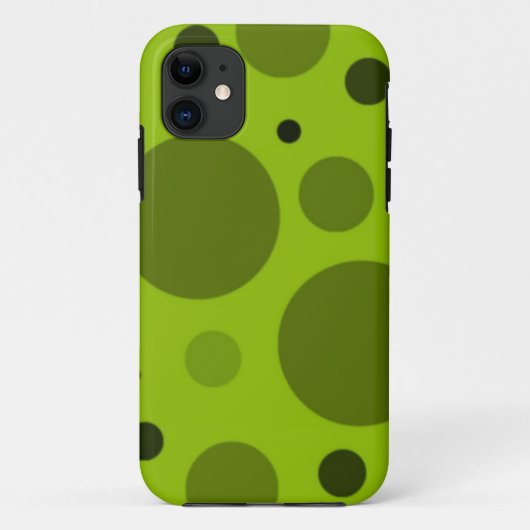 レトロ グリーン ドット Case-Mate iPhoneケース (裏面)