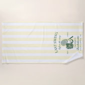 レトロ グリーン ラストスイング ビフォアザリング テニス バック ビーチタオル (正面)