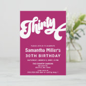 レトロ・グルービー30歳誕生日パーティー 招待状 (スタンド正面)