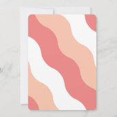 レトロ グルービー ウェーブ ベイビー ガール シャワーの招待状 招待状 (裏面)