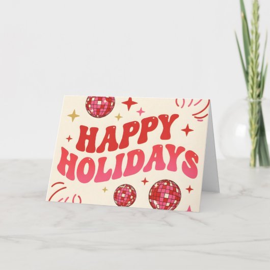 レトロ グルービー ハッピー ホリデーズ メリー クリスマス (正面)