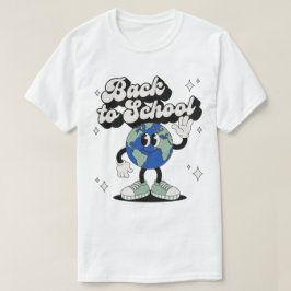 レトロ グルービー バック トゥ スクール 手を振る グローブ マスコット Tシャツ