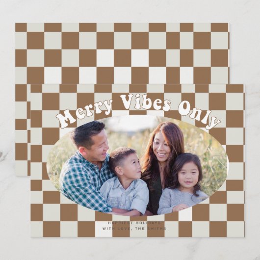 レトロ グルービー メリー ヴィブス オンリー バッファロー プライド柄  招待状 (正面/裏面)