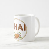 レトロ グルービー TEA タイポグラフィ コーヒー&紅茶 マグ (正面右)