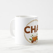 レトロ グルービー TEA タイポグラフィ コーヒー&紅茶 マグ (正面左)
