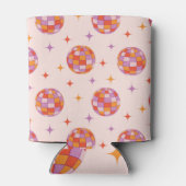 レトロ グルーヴィー カラフル ディスコボール パターン 缶クーラー (裏面)