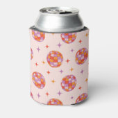 レトロ グルーヴィー カラフル ディスコボール パターン 缶クーラー (缶裏面)