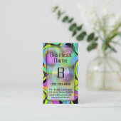 レトロ グルーヴィー ガラスモーフィズム 名刺 (スタンド正面)