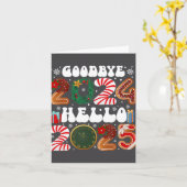 レトロ グルーヴィー グッド カード (黄色い花)