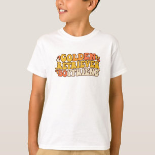 レトロ グルーヴィー ゴールデンレトリバー ボーイフレンド - 70年代 タイポグラフィ Tシャツ