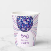 レトロ グルーヴィー ディスコ ブライダル シャワー 紙コップ (正面)