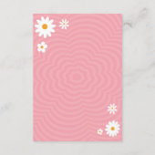 レトロ グルーヴィー ブライダル シャワー、70年代 ヒッピーの雰囲気 ダイシー エンクロージャーカード (裏面)