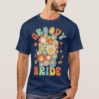 レトロ グルーヴィー ブライド グルーヴィー バースデー パーティー マッチング Tシャツ