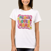 レトロ グルーヴィー ママ 引用 タイポグラフィー 母の日 Tシャツ (正面)