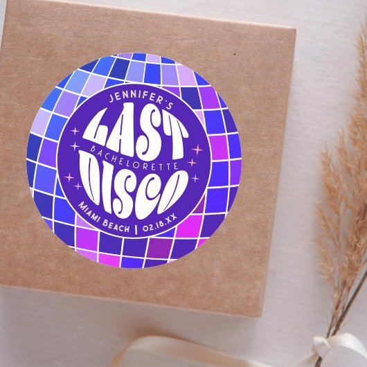 レトロ グルーヴィー ラスト ディスコ ハッチェルウェア ウィークエンド パーティー ラウンドシール