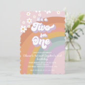 レトロ グルーヴィー レインボー 2人で1つ 招待状 (スタンド正面)