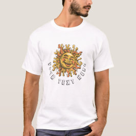 レトロ グルーヴィー 溶ける太陽 カスタムTシャツ | ヴィンテージ Tシャツ