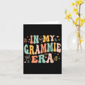 レトロ グルーヴィー 私の祖母の時代の母の日 女性 カード (黄色い花)