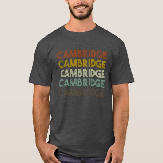 レトロ ケンブリッジ イングランド 冗談 Tシャツ (正面)