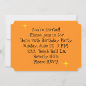 レトロ ゲイ パーティーの招待状（犬と一緒） 招待状 (裏面)