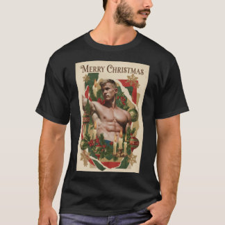 レトロ ゲイ プライド クリスマスカード ギフト Tシャツ