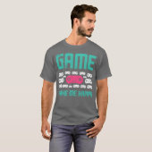 レトロ ゲームは私を幸せにしてくれる Tシャツ (正面フル)