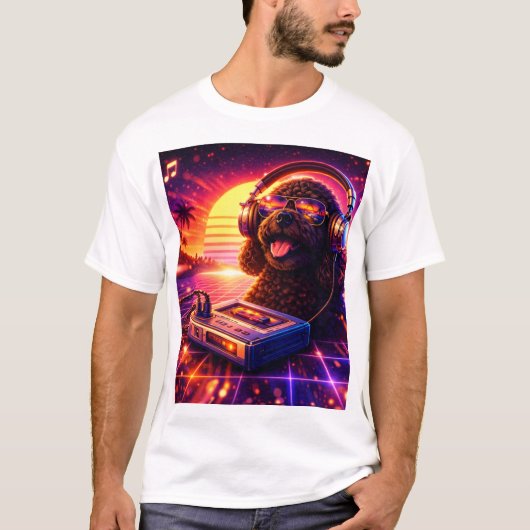 レトロ コカプー ミュージック Tシャツ 80年代風 (正面)