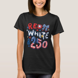 レトロ コケット レッド ホワイト 250周年 1776-2026 Tシャツ