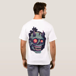 レトロ・コミック風モンスターの頭蓋骨 Tシャツ
