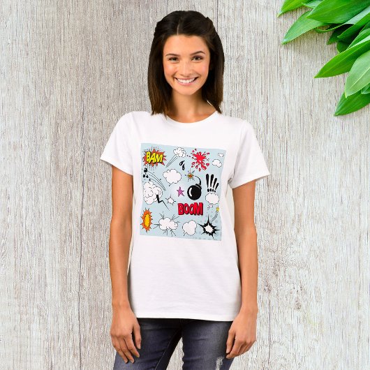 レトロ コミック エクスプロージョン ポップアート Tシャツ