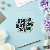 レトロ コンフェティ 誕生日 アクリル招待状 (インサイチュ (ウェディング))