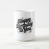 レトロ コンフェティ 誕生日 コーヒーマグカップ (中央)