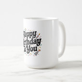 レトロ コンフェティ 誕生日 コーヒーマグカップ (正面右)