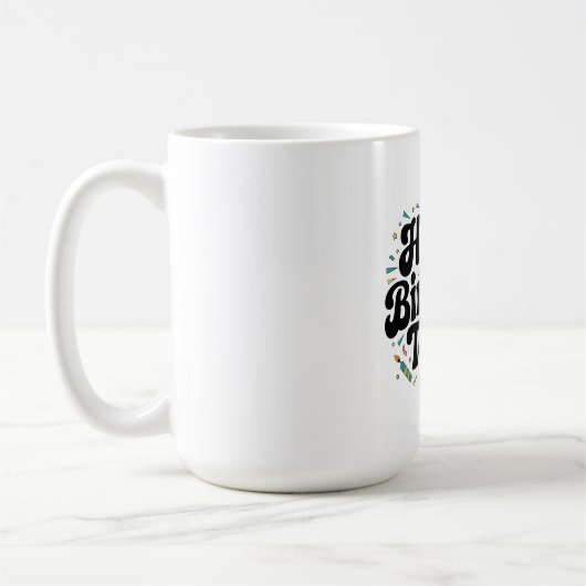 レトロ コンフェティ 誕生日 コーヒーマグカップ (左)