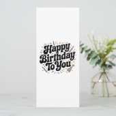 レトロ コンフェティ 誕生日 招待状 (スタンド正面)