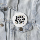 レトロ コンフェティ 誕生日 缶バッジ (インサイチュ)